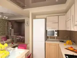 Combine kitchen, living room and bedroom photo