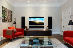Apartment design TV in the living room photo