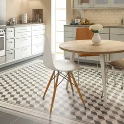 Floor tiles for a small kitchen photo