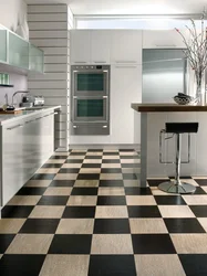 Floor tiles for a small kitchen photo