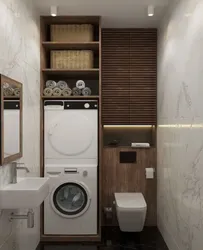 Washer and dryer in bathroom design