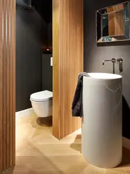 Bathroom design with toilet partition
