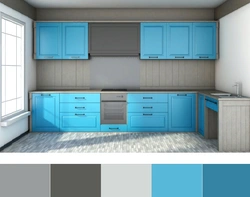 Photo of kitchens sea wave design