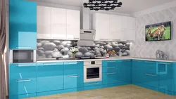 Photo of kitchens sea wave design