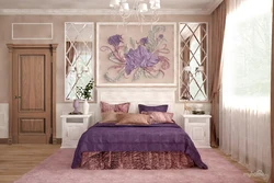 Wall panel photo in the bedroom interior