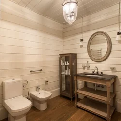 Imitation timber photo bathroom