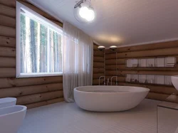 Imitation timber photo bathroom