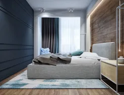 Bedroom in a modern style for a married couple photo