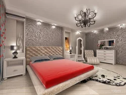 Bedroom in a modern style for a married couple photo