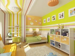 Цвет интерьера спальни детской