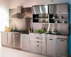Metal kitchen furniture photo