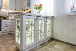 Photo Of A Kitchen With Colored Glass