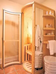 Kiçik vanna otağı fotoşəkilində sauna