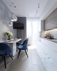 Kitchen interior with accent
