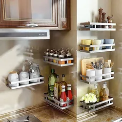 Кухонныя паліцы для маленькай кухні фота