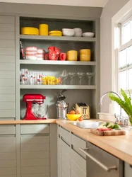Кухонные полки для маленькой кухни фото