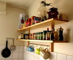 Kitchen shelves for a small kitchen photo