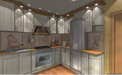 Kitchen design 12 sq m with gas boiler