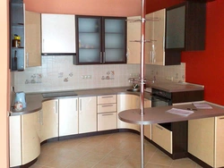 Kitchen design straight with angle