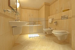Дизайн ванной с туалетом и биде