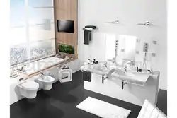 Дизайн ванной с туалетом и биде