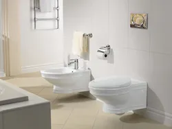 Дызайн ваннай з туалетам і бідэ