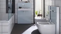 Дызайн ваннай з туалетам і бідэ