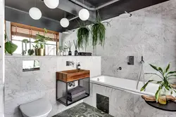 Concrete in the bathroom interior