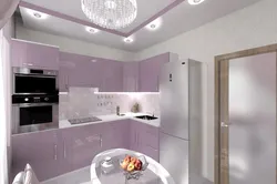 Pink Beige Kitchen Interior