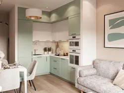 Дизайн кухни гостиной с диваном и телевизором фото