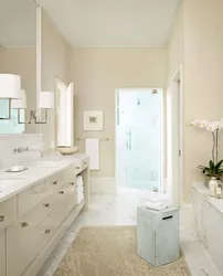 Bathroom design milky color