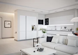 White kitchen studio interior