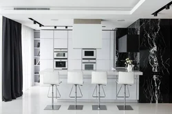 White kitchen studio interior