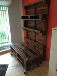 Hallway made of pallets, photos of your own