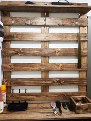 Hallway made of pallets, photos of your own