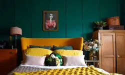 Mustard bedroom photo