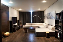Дизайн гостиной с большим диваном