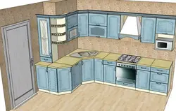 Kitchen design with outside corner