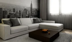 Небольшой диван в гостиной фото интерьера