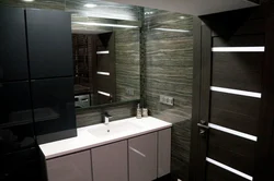 Bathroom Design With Dark Door