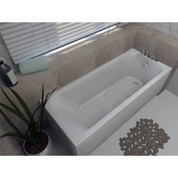 Bathtub with frame and screen photo