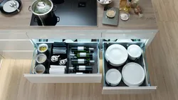 Corner Kitchen Filling Cabinets Photo