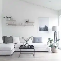White walls in the apartment design photo
