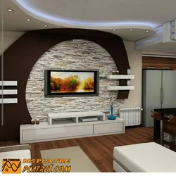 Photo of plasterboard walls in the living room photo