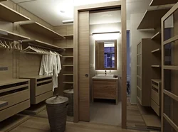 Ванная и гардеробная в спальне фото