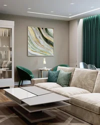 Green beige living rooms photos