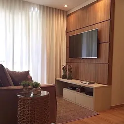 Телевизор в интерьере маленькой гостиной