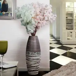 Floor vase in the hallway interior