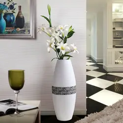 Floor vase in the hallway interior