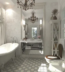 Bath design in modern classic style